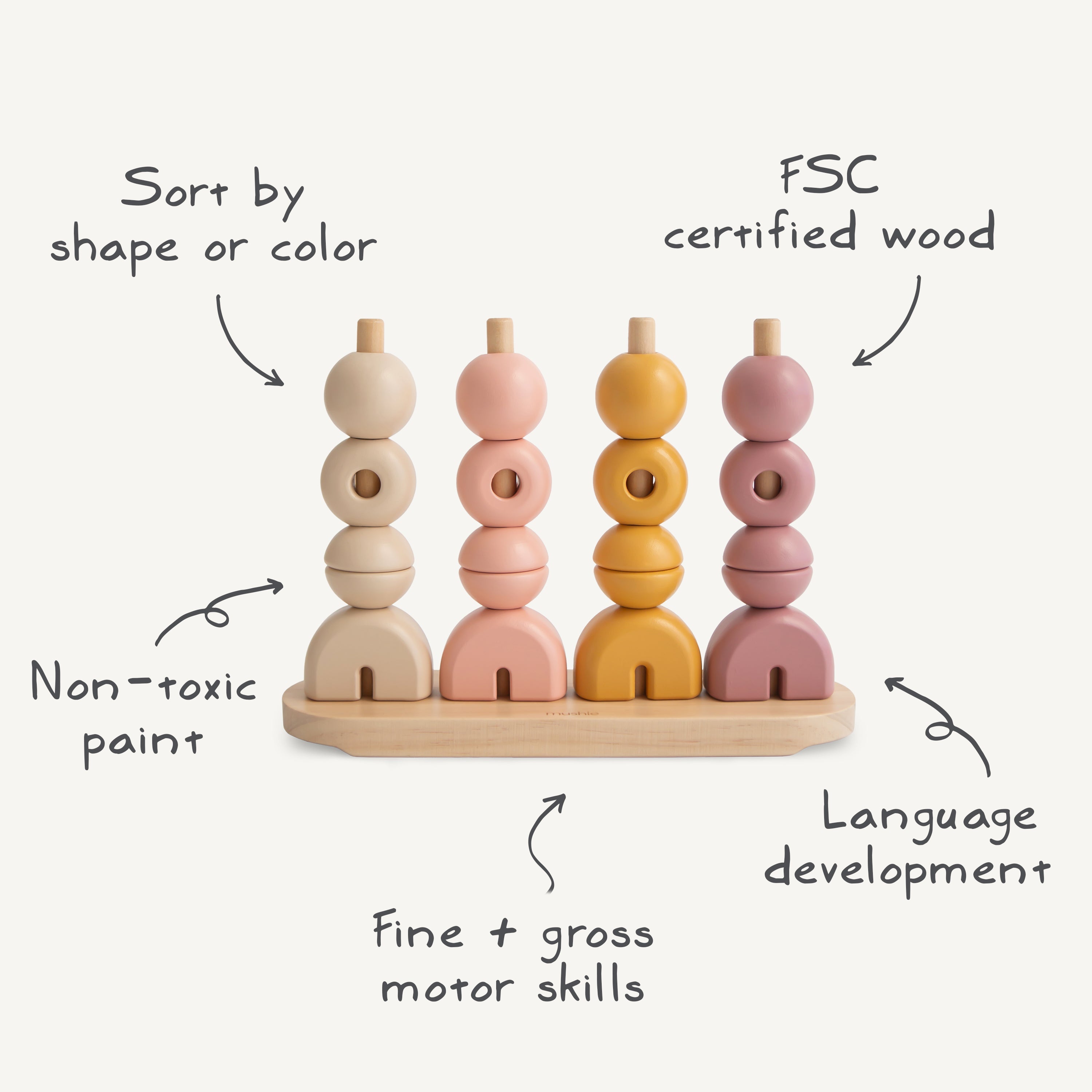 Image of Wooden Multi Shape Stacker